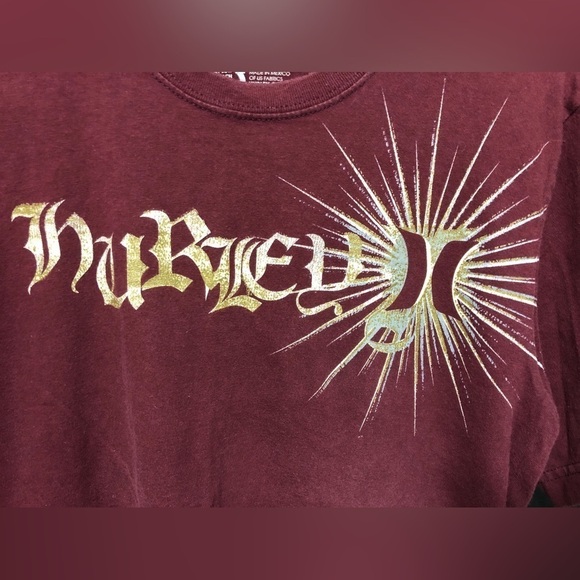 🪽Hurley Maroon Cotton T-shirt - Picture 4 of 9